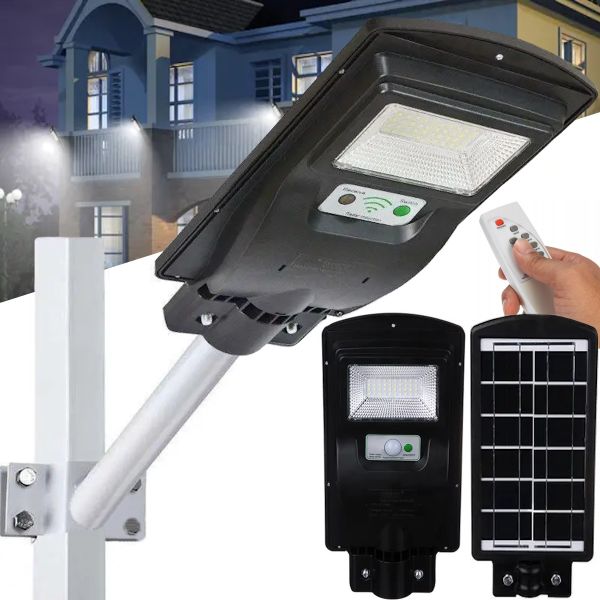 Вуличний ліхтар на стовп UKC Solar Street Light 1Vpp на сонячній батареї з пультом, Настінний акумуляторний прожектор світильник з датчиком руху