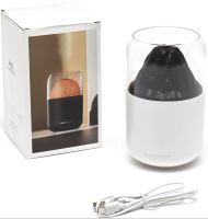 Увлажнитель воздуха ночник Вулкан Humidifier Y10 280 мл настольный ультразвуковой аромадиффузор со светодиодной LED подсветкой USB Lamp JSQ-1 Белый