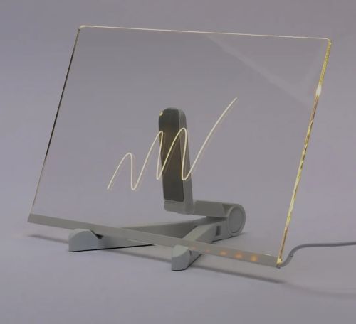 Світиться акрилова дошка світильник для нотаток Led Note Board світлодіодний LED нічник на підставці з підсвічуванням і маркерами для малювання USB