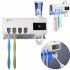 Тримач зубних щіток Brush Sterilizer 3 в 1 JX-5588, Диспенсер дозатор для зубної пасти, Уф стерилізатор, Контейнер з дезінфекцією Білий