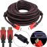 Посилений кабель Hdmi to Hdmi 25м 1080p в обмотці Кабель-подовжувач HDMI-HDMI 25m 25 m 25 m, 25 м для монітора і телевізора в обплетенні Чорно Червоний