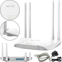 Бездротовий Wi-Fi Роутер маршрутизатор LB-Link BL-CPE450M 4G до 300 Мбіт/з зі слотом для сім карти, Wifi роутер до 300Mb / s 4 зовнішні антени Білий