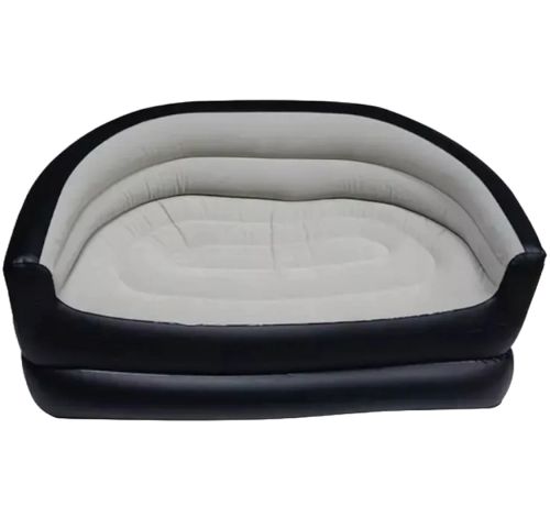Надувний двомісний диван крісло Avenli 98139 Inflatable Sofa до 200 кг для відпочинку, Флокірований пуф ліжко XL-1134 138х87х71 см для дому
