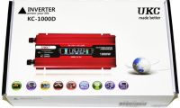 Автомобільний інвертор UKC 12V-220V 1000W KC-1000D авто перетворювач напруги струму з LCD дисплеєм від прикурювача, акумулятора з екраном