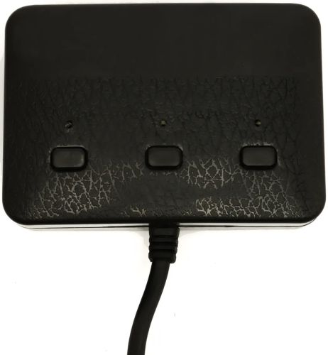 Автомобільний розгалужувач прикурювача Olesson 1636 на 3 гнізда з USB 2А для авто, трійник з кнопкою індикатором і кабелем в машину 12-24V Чорний
