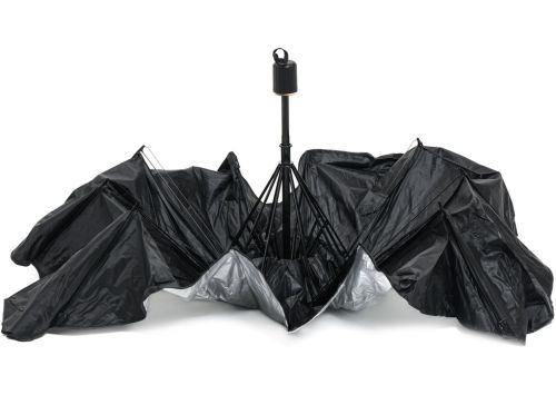 Автомобільна світловідбиваюча шторка парасолька Car Umbrellas сонцезахисний тент 120х70 см козирок на лобове скло для захисту від сонця в авто Чорний