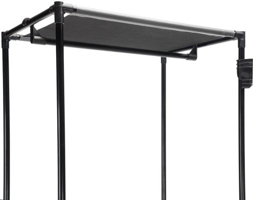 Підлогова складна вішалка для одягу New Boxy Coat Rack 6602 шафа органайзер з гачками і трьома полицями для взуття, розкладний стелаж для передпокою
