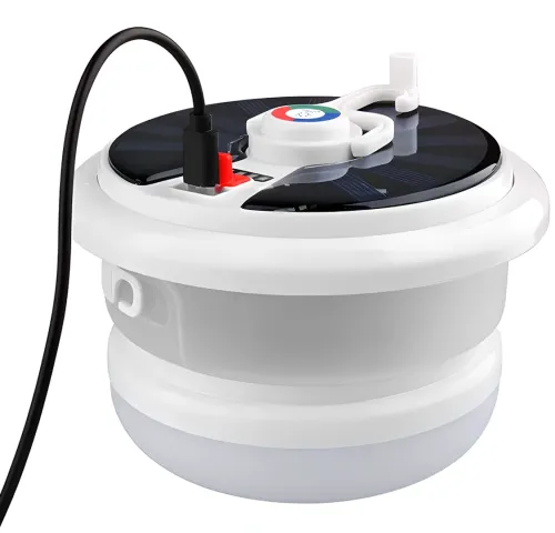 Акумуляторний ліхтар із RGB-стрічкою Camping Light YX-669 — підвісна LED-лампа на сонячній батареї з гірляндою довжиною 10 м та гачком для кемпінгу, USB YX669