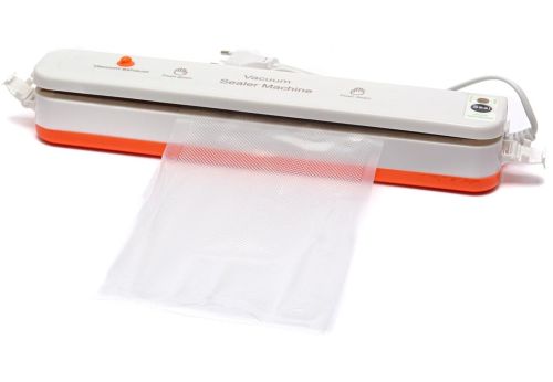 Вакуумный упаковщик пакетов New Vacuum Sealer автоматический вакууматор, бытовой аппарат вакуумайзер для упаковки и хранения еды, продуктов Белый