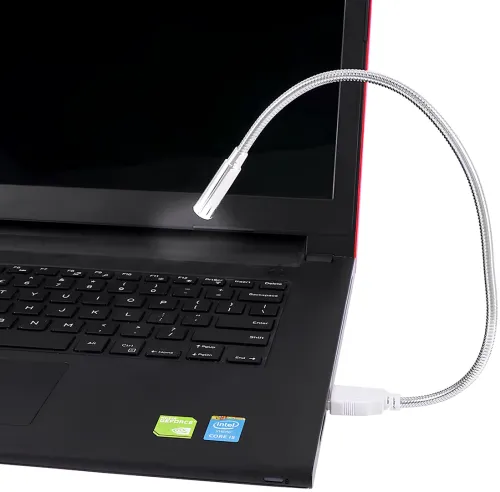 Гнучка лампа USB LED Light 35 см для підсвічування клавіатури ноутбука , портативне металеве підсвічування на гнучкій ніжці для повербанка