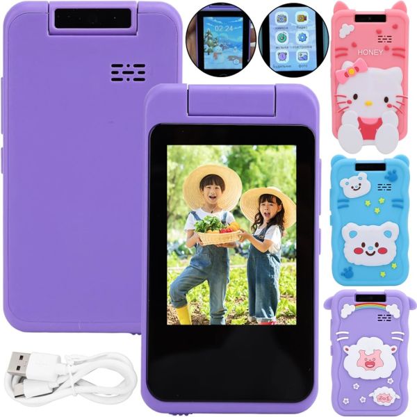 Інтерактивний смартфон Children Mobile Phones AZ-1156 акумуляторний дитячий телефон з іграми, сенсорним екраном і камерою для фото та відео від USB