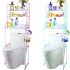 Стійка над унітазом Supretto Toilet Rack 160х50 см підлоговий стелаж, Полиця етажерка для ванної кімнати і туалету органайзер для зберігання