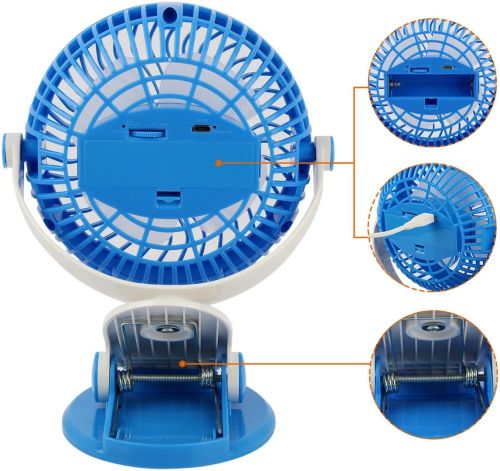 Настільний міні вентилятор з прищіпкою Mini Fan MK-F168 портативний ручний охолоджуючий вентилятор з затиском на стіл від акумулятора і USB ly-582, WX-6503