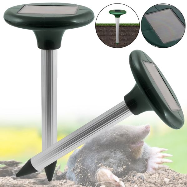 Відлякувач кротів і гризунів Solar Rodent Repeller ультразвуковий прилад кротовідпугіватель на сонячній батареї для відлякування шкідників