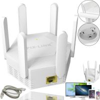 Беспроводной WI-FI репитер усилитель сигнала Repeater AND LV-WR56T до 300 Мбит/с WLAN ретранслятор расширитель диапазона вай фай роутера 6 антенн