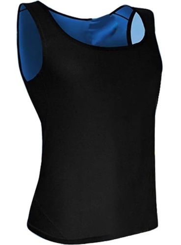 Чоловіча стягуюча майка Sweat Shaper Men's для схуднення з ефектом сауни, Майка сауна для спорту для чоловіків M/L XL / XXL Чорна