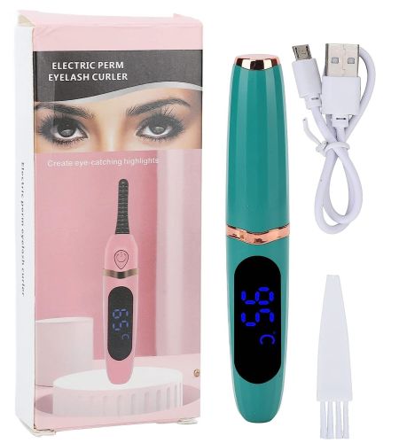 Акумуляторні щипці для гарячої завивки вій Eyelash Curler XL-271, з підігрівом, Електрична пензлик плойка з дисплеєм зарядка через USB