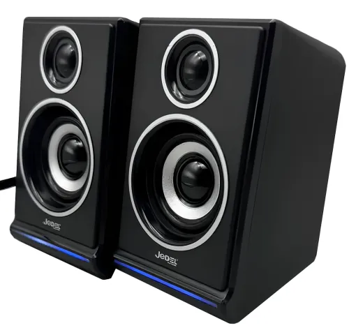 Проводные компьютерные колонки Jedel S-578 2.0 6W стерео RGB колонка с регулировкой громкости, акустика с подсветкой для ПК и ноутбука от USB