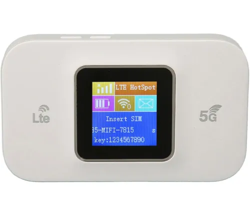 Портативний роутер модем з екраном Wireless Mobile Wi-Fi Pro MF68E 4G/5G акумуляторний вай фай маршрутизатор зі слотом сім карти і знімною батареєю