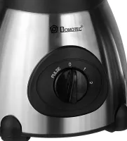 Кухонний блендер з чашею Domotec MS-6608 на 1.5л 1000W стаціонарний подрібнювач з ножами для льоду на 2 швидкості від мережі Сріблястий