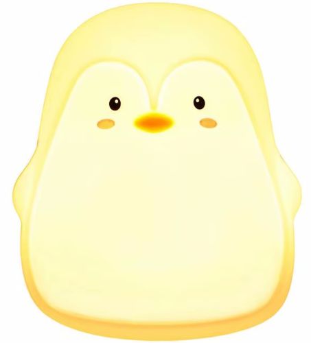 Настільний силіконовий нічник Пінгвін Penguin Penguin LJC-129 з RGB підсвічуванням і сенсорним датчиком, Світлодіодний світильник 7 режимів на акумуляторі USB
