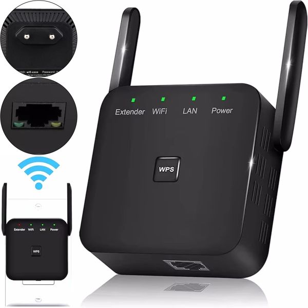 Бездротовий Wi-FI Репітер підсилювач сигналу Repeater LV-WR53Q до 300 Мбіт/з WLAN ретранслятор розширювач діапазону вай фай роутера до 300Mbsp