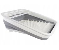 Складна кухонна сушарка для посуду Kitchen Craft Joseph Extend BN-090 розкладна, силіконова сушка для тарілок і кухонних приладів, піддон