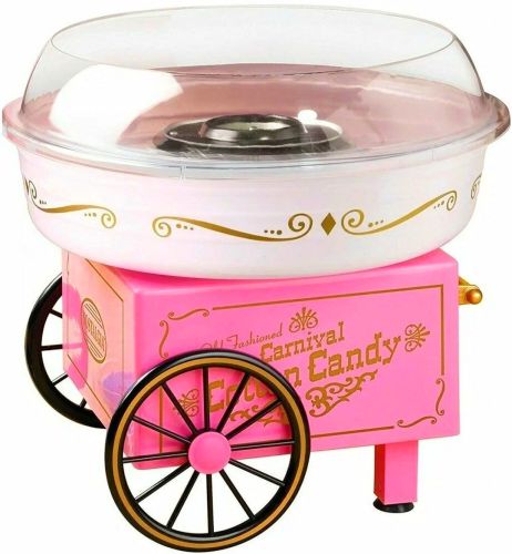Апарат для приготування солодкої вати Cotton Candy Make NJ - 228 Рожевий автоматичний пристрій міні-машина для цукрової вати в домашніх умовах