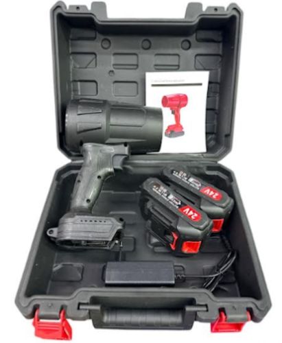 Аккумуляторная воздуходувка фен Blower ETP LD18-21V для уборки снега и листьев с 2 аккумуляторами, Беспроводная дуйка для удаления пыли Черная
