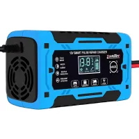 Автомобильное импульсное пускозарядное АКБ Jinnuoyi Pulse Repair Charger 12V 10A устройство с LED дисплеем для зарядки аккумуляторов авто 10Ah–200Ah