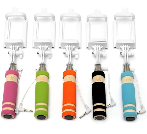 Міні монопод штатив для селфі Mini Monopod Z07-5 E портативна селфі палиця 50 см селфі-монопод з кнопкою і кабелем для Android і IOS від AUX