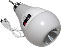 Светодиодная кемпинговая лампочка светильник LED Emergency Lamp Z-725 15W аварийный светильник в патрон E27 с аккумулятором 18650 и крючком CK8039