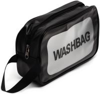 Косметичка органайзер для хранения косметики Washbag XL-1018 прозрачная дорожная сумка, водонепроницаемый несессер на молнии с ручкой Travel Bag