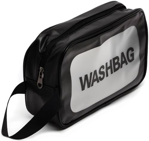 Косметичка органайзер для хранения косметики Washbag XL-1018 прозрачная дорожная сумка, водонепроницаемый несессер на молнии с ручкой Travel Bag