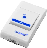Дверной звонок Luckarm Intelligent D9688 беспроводная кнопка на батарейках, передатчик сигнала и приемник на 32 мелодий для входной двери до 150 м