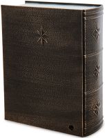 Ночник в форме рождественской книги XMAS WDL 24023B новогодний музыкальный светильник книжка с эффектом метели и LED подсветкой на батарейках USB