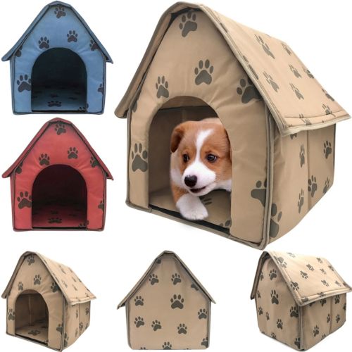 Мягкий домик для собак и кошек Portable Dog House портативная складная будка для домашних животных, раскладное спальное место на флисе для питомцев