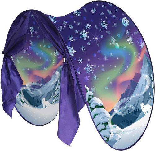 Детская игровая палатка для сна Dream Tents Glow Звездное небо тент балдахин для детской кроватки с LED подсветкой, пультом управления и сумкой