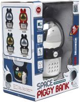 Дитяча електронна скарбничка сейф Space Piggy Bank 8662D з кодовим замком і купюроприймачем, сейф-скарбничка для паперових купюр і монет на батарейках