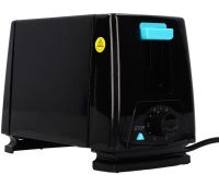 Електричний тостер Domotec MS-263 650W кухонний електротостер для хліба на 2 тости зі знімним піддоном і регулюванням ступеня обсмажування Чорний