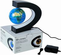 Ночник левитирующий глобус Magnetic Levitation Globe магнитный летающий ночник Карта мира, светодиодная LED лампа с RGB подсветкой от сети 220В