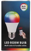 Светодиодная LED лампа Anslut Standard Bulb MAG-719 умная цветная RGB лампочка 16 цветов с патроном E27 регулируемой яркостью и пультом ДУ 9W