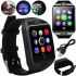 Розумний наручний смарт-годинник Smart Watch Q18 c камерою, диктофоном і фітнес трекером, акумуляторний Bluetooth годинник з пульсоміром Smartix Чорні
