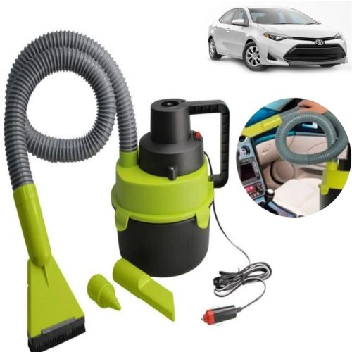 Автомобильный пылесос The Black Multifunction Auto Vacuum 100 W для сухой и влажной уборки в салоне от прикуривателя 12V 3 насадки для авто