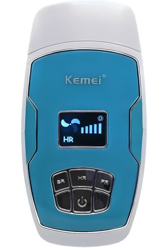 Лазерный фотоэпилятор Kеmei КМ-6813 домашний эпилятор с дисплеем, аппарат для удаления волос на теле со сменными картриджами 3 режима 120000 вспышек