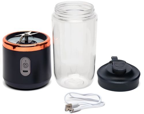 Беспроводной мини блендер Small Portable Juicer A215 400 мл аккумуляторная портативная соковыжималка с бутылкой поилкой для смузи и сока от USB