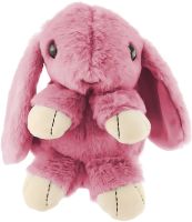 Музичний плюшевий зайчик Repeat Happy Rabbit FJ8888 Pink дитяча м'яка іграшка заєць із підсвічуванням і звуковими ефектами на акумуляторі від USB