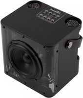 Аккумуляторная колонка караоке Peterhot A99 акустическая Bluetooth система с двумя беспроводными микрофонами и RGB цветомузыкой USB MicroSD CL-227