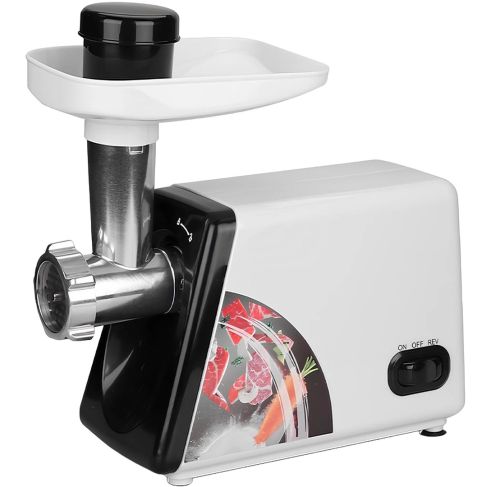Кухонна електрична м'ясорубка Bitek BT-3367 3200W з насадками для ковбас і кебе і штовхачем, Побутова електром'ясорубка Вітьок 3200вт Біла