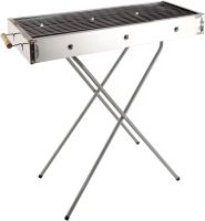 Переносний розкладний мангал Barbecue Tray 770T MD-008 8009 портативний вугільний, дров'яної гриль зі знімною решіткою, складаний барбекю з сіткою